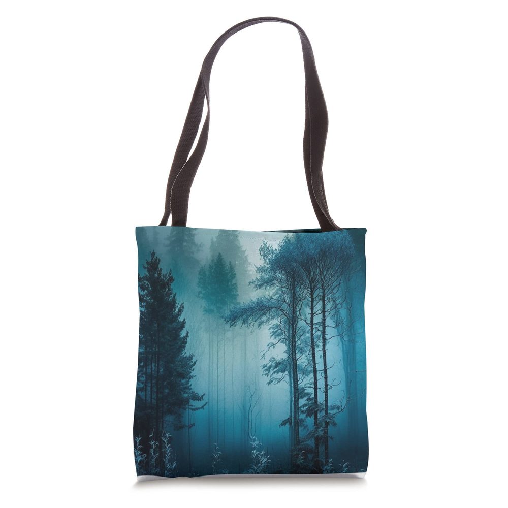 Misty est Mountain Pine Tree Nature Tote Bag :[